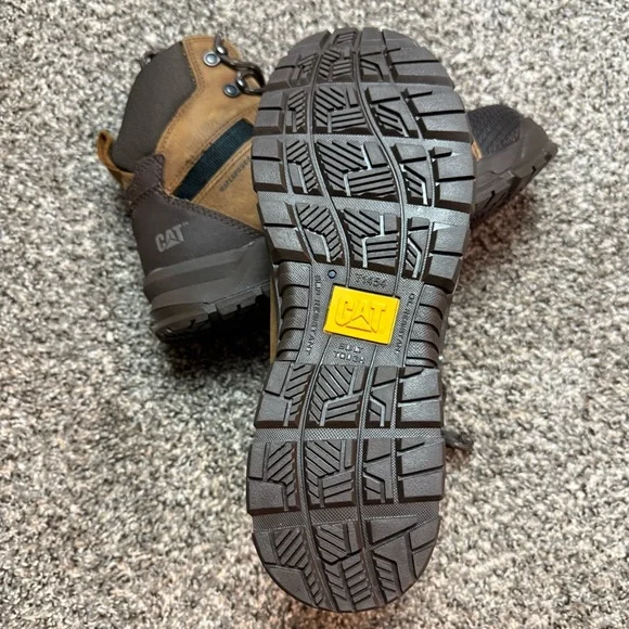 Caterpillar Men's Accomplice X Waterproof Steel Toe 6 Work Boots Brown Size 14
